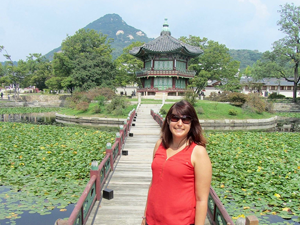 PhD student Amanda Pentecost in South Korea